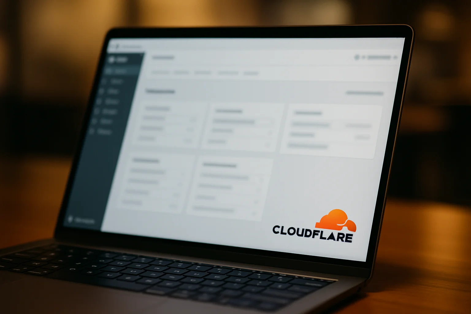 Cloudflare EmDash CMS interface on a modern laptop