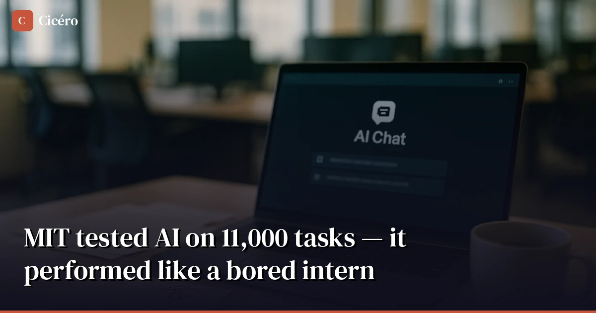 MIT tested AI on 11,000 tasks